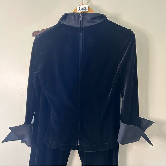 JS Collections Black Velvet Pants & Longsleeve Top Set Women’s 4 great preworn c - Picture 13 of 15